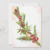 Kerstbruiloft Jubileum Renewal Vows Kaart (Achterkant)