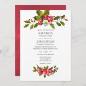 kerstbruiloft kaart (Voorkant / Achterkant)