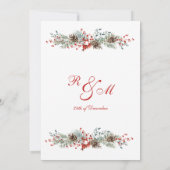 kerstbruiloft kaart (Achterkant)