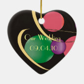 kerstbruiloft keramisch ornament (Achterkant)