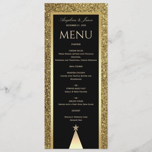 kerstbruiloft menu (Voorkant)