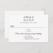 Kerstbruiloft of evenement 3 Entree RSVP-reactie RSVP Kaartje (Voorkant / Achterkant)