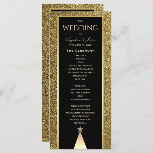 kerstbruiloft programma (Voorkant / Achterkant)