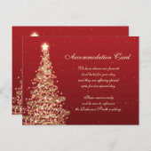 Kerstbruiloft Rood goud Briefkaart (Voorkant / Achterkant)