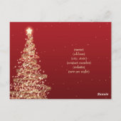 Kerstbruiloft Rood goud Briefkaart (Achterkant)