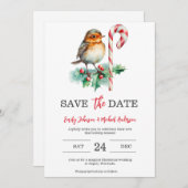 kerstbruiloft save the date (Voorkant / Achterkant)