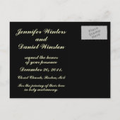 Kerstbruiloft Save the Date Gold Rings Kaart (Achterkant)