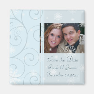 kerstbruiloft Save the Date Photo Magnet Magneet