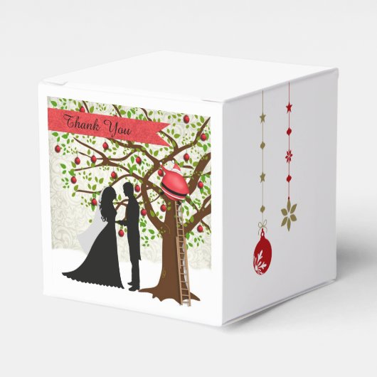 Kerstbruiloft voor kerstbox Bride Groom Santa Bedankdoosjes (Voorkant Zijde)