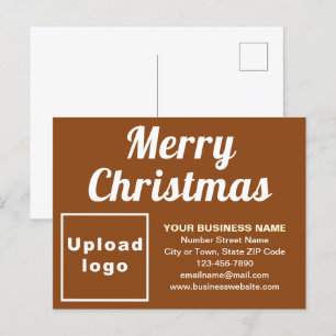 Kerstbruine feestdag Briefkaart
