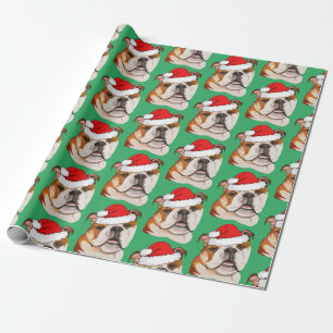 Kerstbruine kunstschildpad cadeaupapier