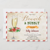 Kerstbrunch en brute feestelijke uitnodiging (Voorkant)