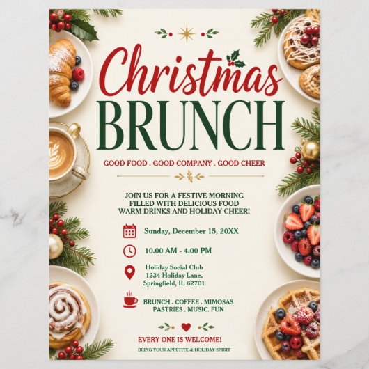 Kerstbrunch Flyer (Voorkant)