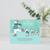 Kerstbudget Ijsberen Ijsdansen Schattig (Staand voorkant)