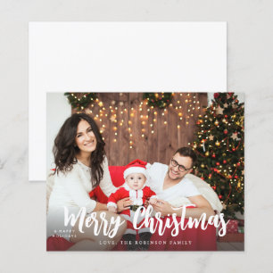 Kerstbudget Minimalistische H-fotokaart 5