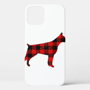 Kerstbuffalo Pset Doberman iPhone 12 Hoesje