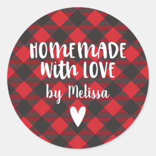 Kerstbuffel gespeeld zelfgemaakt met Love Classi Ronde Sticker