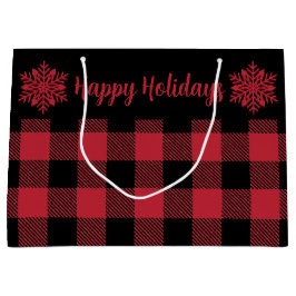 kerstbuffel met Red SF Large Gift Bag Groot Cadeauzakje