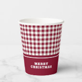 Kerstbuffels, rood en wit papieren bekers (Achterkant)