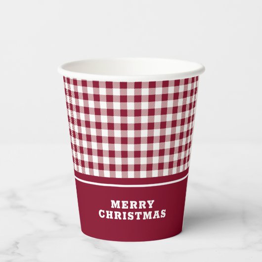 Kerstbuffels, rood en wit papieren bekers (Achterkant)