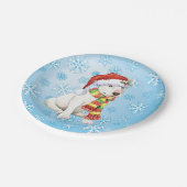 kerstbull Terrier Papieren Bordje (Gekanteld)