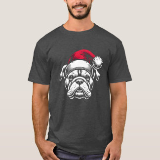 Kerstbulldogfamilie T-shirt
