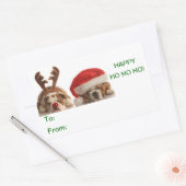 kerstbulledogs Cadeaus Sticker (Envelop)