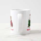 Kerstbulledogs in Sweaters Extra Grote Beker (Achterkant)