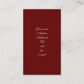 kerstbultrugpuppy visitekaartje (Achterkant)