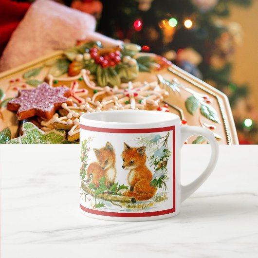 KerstBunnies Fox Child's Cup Persoonlijke naam Espresso Kop