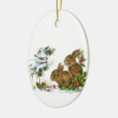 kerstBunnies Keramisch Ornament (Links)