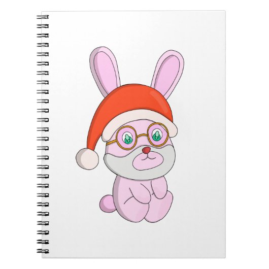 KerstBunny Rabbit Notitieboek (Voorkant)