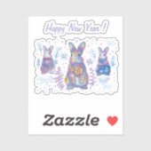 KerstBunny Sticker (Vel)