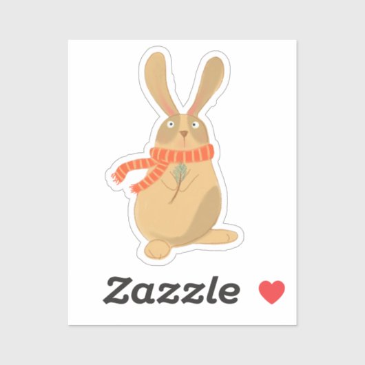 KerstBunny Sticker (Vel)