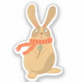 KerstBunny Sticker (Voorkant)