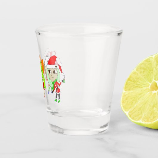 KerstBunnymemeisjes Shot Glas (Rechts)