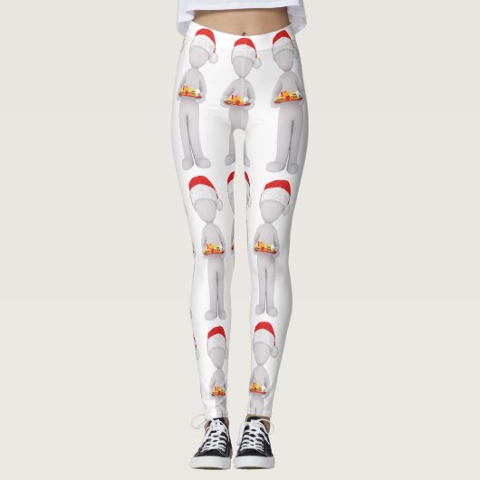 kerstburger santa leggings (Voorkant)