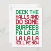 Kerstburpees Feestdagenkaart (Voorkant / Achterkant)