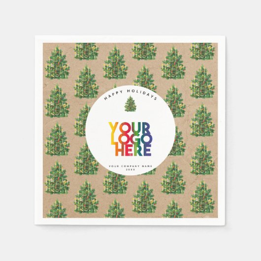 kerstbusiness Logo  kerstboom Servet (Voorkant)