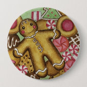 kerstButton Ronde Button 4,0 Cm (Voorkant)