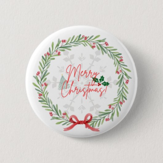 kerstButton Ronde Button 5,7 Cm (Voorkant)