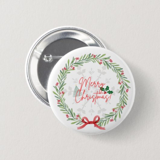 kerstButton Ronde Button 5,7 Cm (Voorkant /achterkant)