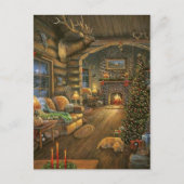  kerstcabine feestdagenkaart (Voorkant)