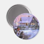 kerstcabine magneet (Voorkant / Achterkant)