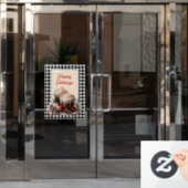 Kerstcacao Aanpasbaar Raamsticker (Kantoordeur)