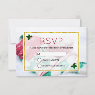 Kerstcacao Candy Cane Scarf & Ghandschoenen RSVP Kaart