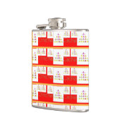 Kerstcache Vinyl verpakte kolf Heupfles (Links)