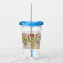 Kerstcactus Acryl Drinkbeker