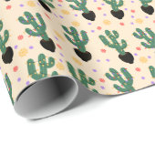 Kerstcactus Cadeaupapier (Rol Hoek)