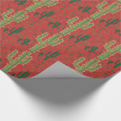 Kerstcactus Cadeaupapier (Hoek)